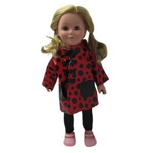 Fibre Craft FCM 1996 Blonde  Jointed 18" Doll With Raincoat